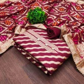 Fancy Chanderi Jacquard Suit Material