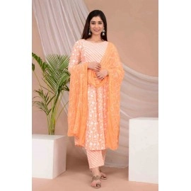Cotton Kurti Pant with Dupatta  
