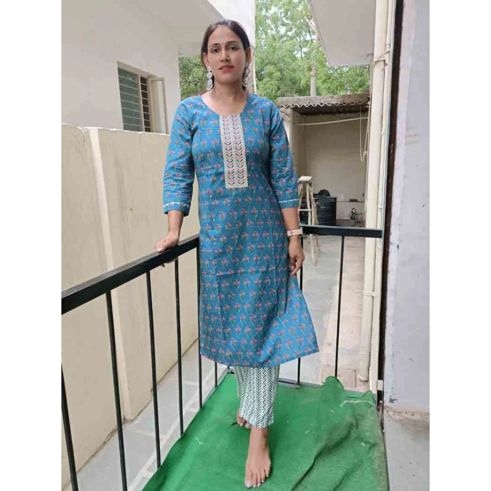 Cotton kurti with pant