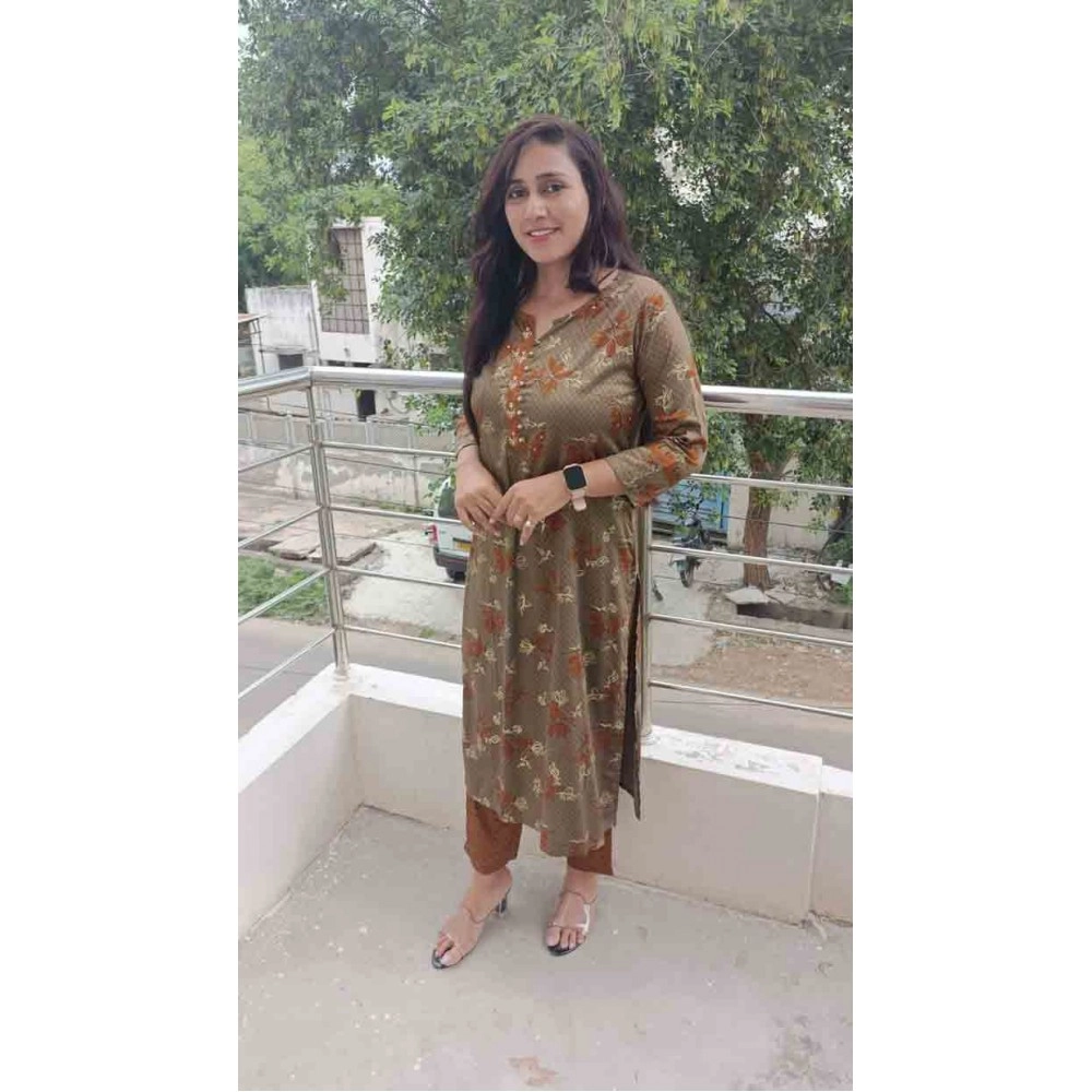 Maslin kurti with pant