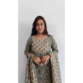 Cotton Kurti Pant with Dupatta