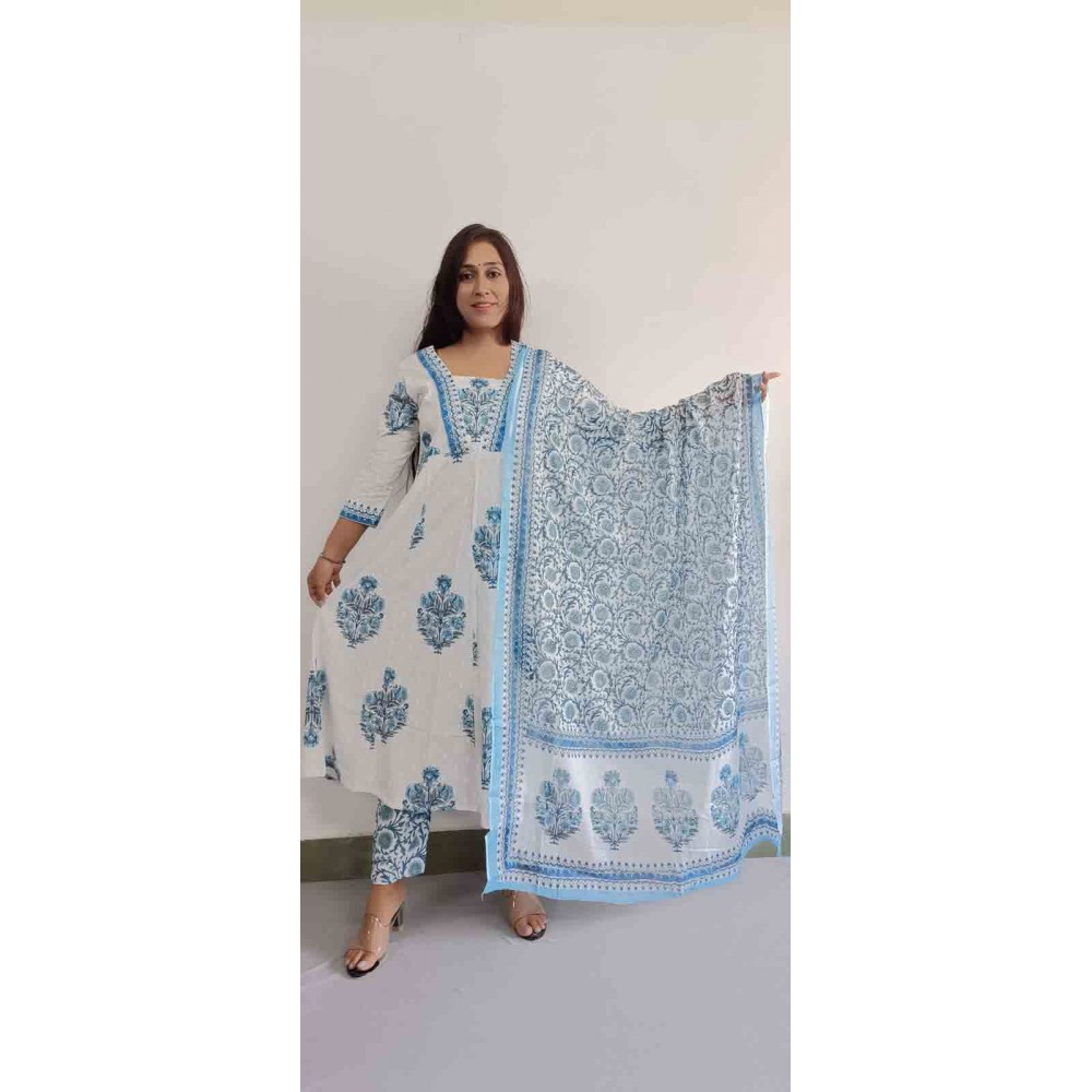 Cotton kurti Pant with Dupatta