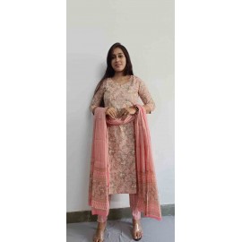 Cotton Kurti Pant with Dupatta