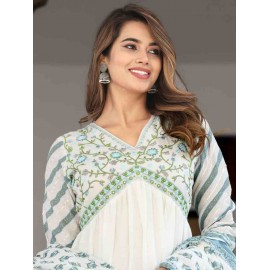 Cotton Anarkali Kurti with Dupatta