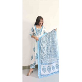 Cotton kurti Pant with Dupatta