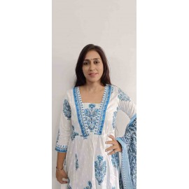 Cotton kurti Pant with Dupatta