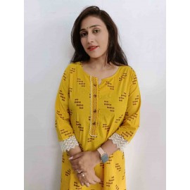 Cotton kurti with pant
