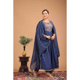 Rayon Nayra Cut kurti Pant with Dupatta