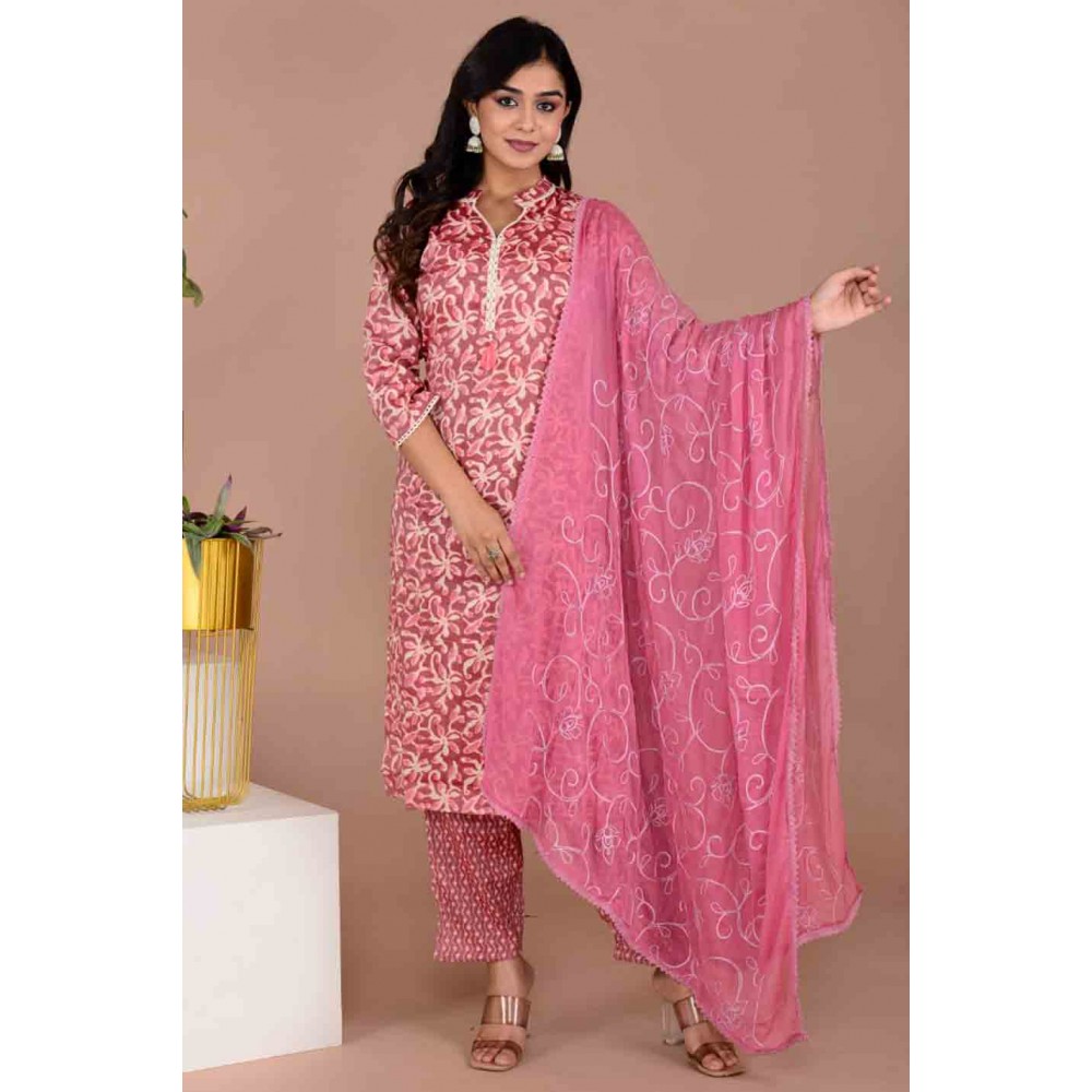 Rayon Kurti Pant with Dupatta