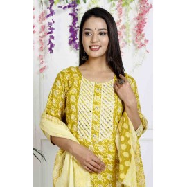 Cotton 60 - 40 kurti Pant with Dupatta