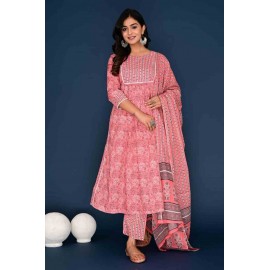 Cotton Kurti Pant with Dupatta