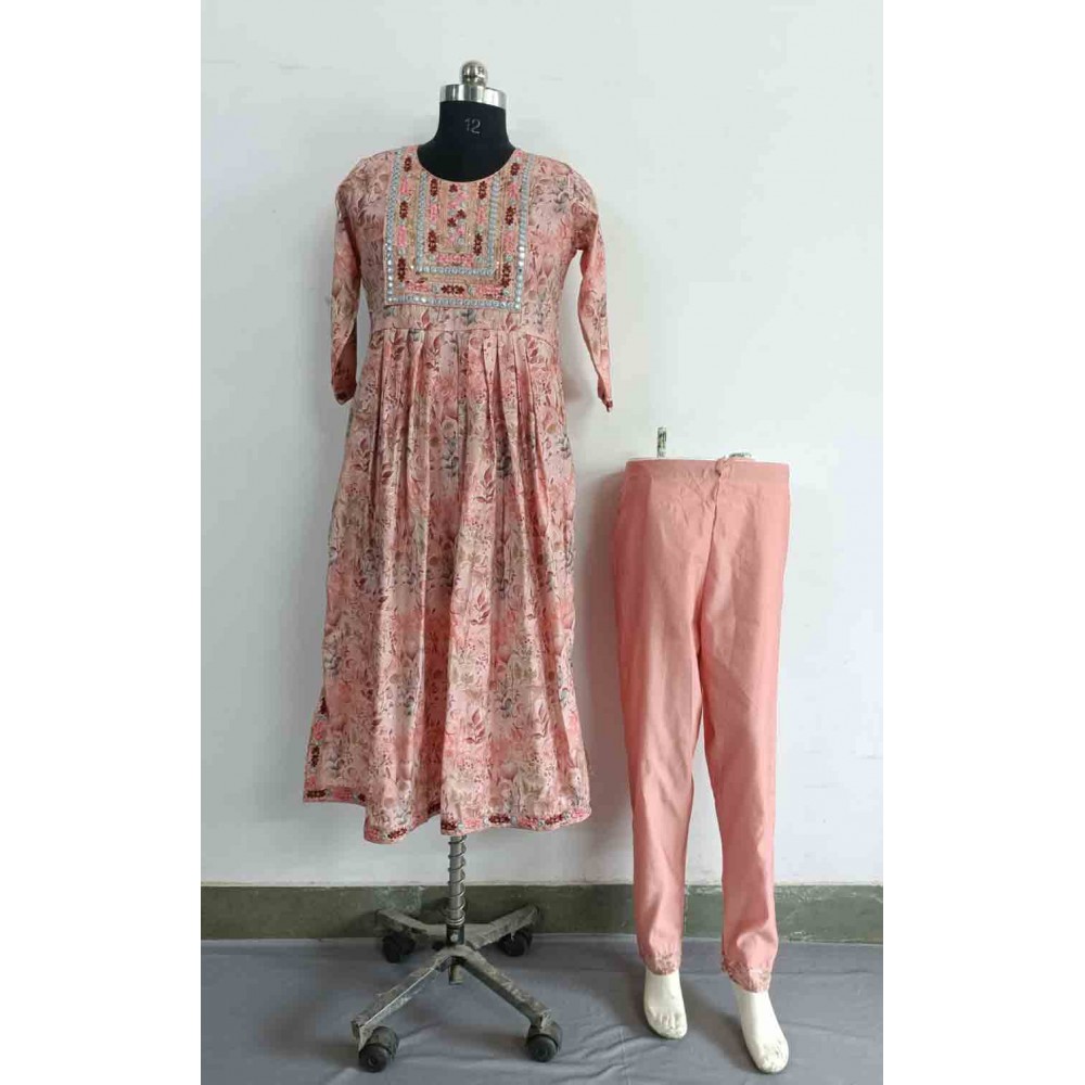 Modal silk kurti Pant with Dupatta