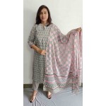 Cotton kurti Pant with Dupatta