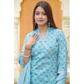 Cotton kurti Pant with Dupatta