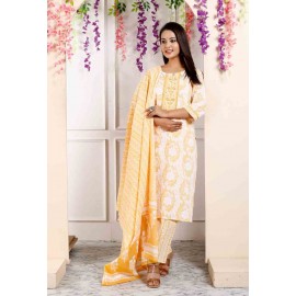 Cotton 60 - 40 kurti Pant with Dupatta