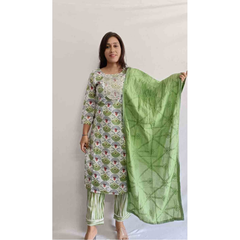 Rayon Kurti Pant with Dupatta