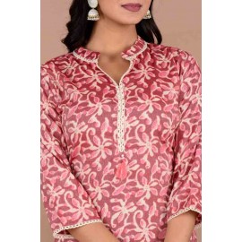 Cotton Kurti Sarara With Dupatta