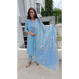 Cotton kurti Pant with Dupatta