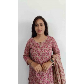 Cotton Kurti Pant with Dupatta