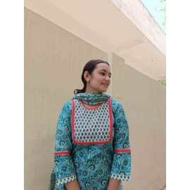 Cotton kurti Pant with Dupatta