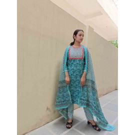 Cotton kurti Pant with Dupatta