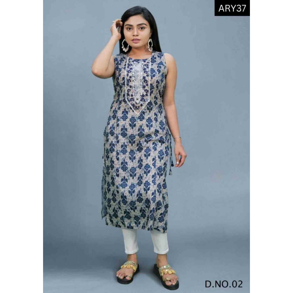 Presenting Printed Muslin Kurti with Legging Set