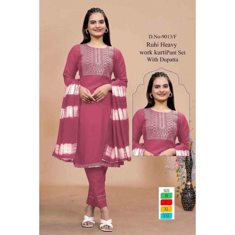Launching Premium Heavy Work Kurta,pant with Dupatta Set
