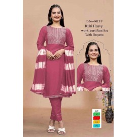 Launching Premium Heavy Work Kurta,pant with Dupatta Set