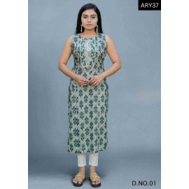 Presenting Printed Muslin Kurti with Legging Set
