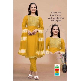 Launching Premium Heavy Work Kurta,pant with Dupatta Set