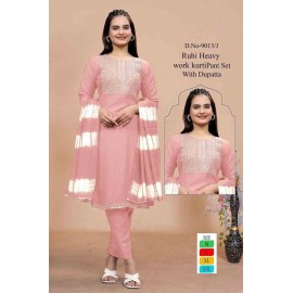 Launching Premium Heavy Work Kurta,pant with Dupatta Set
