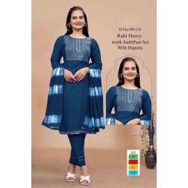 Launching Premium Heavy Work Kurta,pant with Dupatta Set