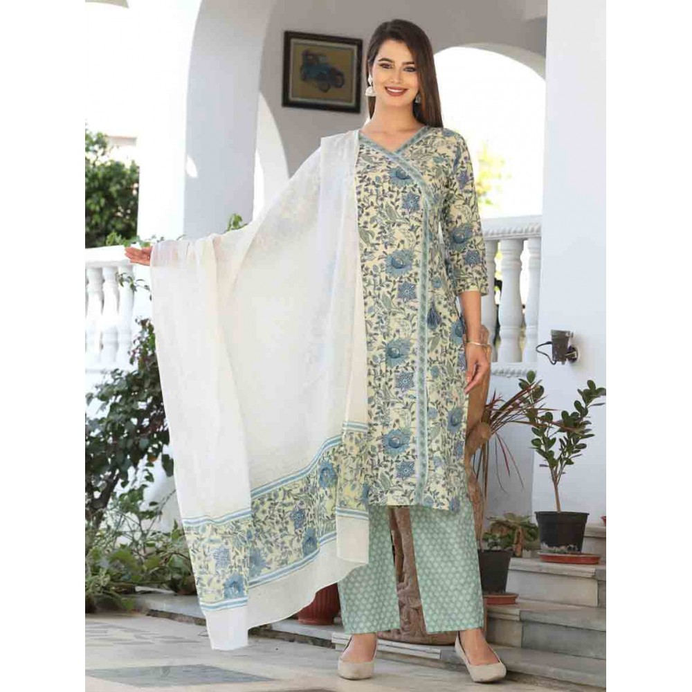 Cotton kurti Pant with Dupatta