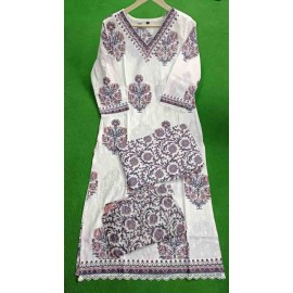 Cotton kurti Pant with Dupatta