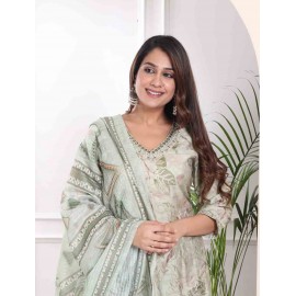 Muslin kurti Pant with Dupatta