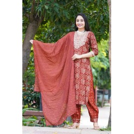 Modal Silk Kurti Pant with Dupatta