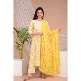 Cotton Kurti Pant with Dupatta