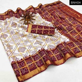  Pure Bandhani Patola Cotton Saree Collection