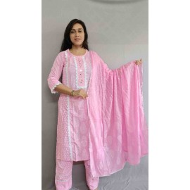 Cotton Kurti Pant with Dupatta