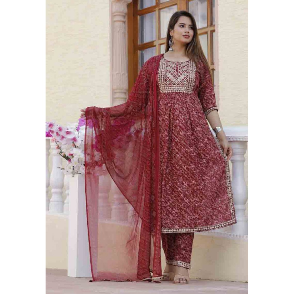 Rayon Kurti Pant with Dupatta