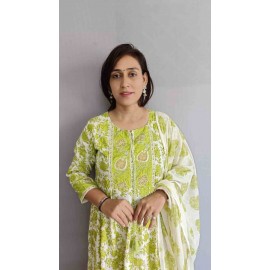 Heavy Reyon Anarkali Kurti Pant with Dupatta