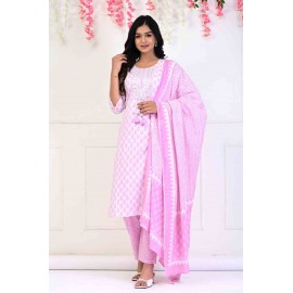 Cotton Kurti Pant with Dupatta