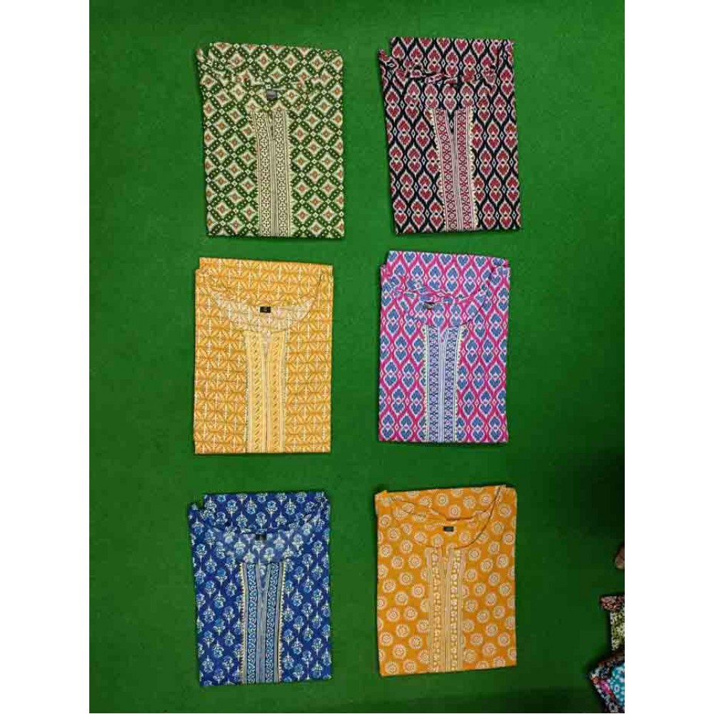 Cotton kurti Mix colour Mix Design