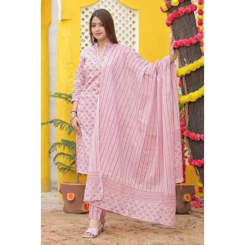 Cotton kurti Pant with Dupatta