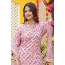 Cotton kurti Pant with Dupatta