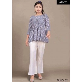  Wrinkle Cotton Top with Pant Set