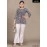 Wrinkle Cotton Top with Pant Set