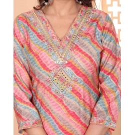 Muslin Kurti Pant with Dupatta