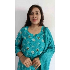Muslin kurti Pant with Dupatta