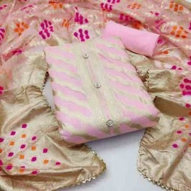 Fancy Chanderi Jacquard Suit Material
